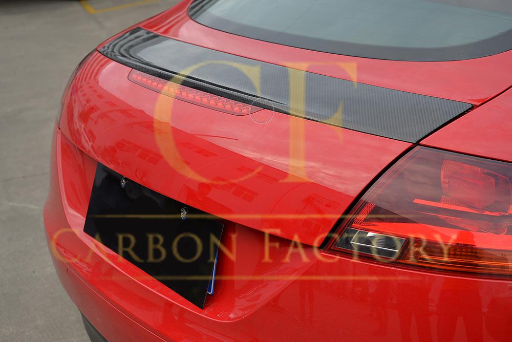 R Style Carbon Fibre Boot Spoiler for Audi 8J TT TTS MK2 07-14-Carbon Factory