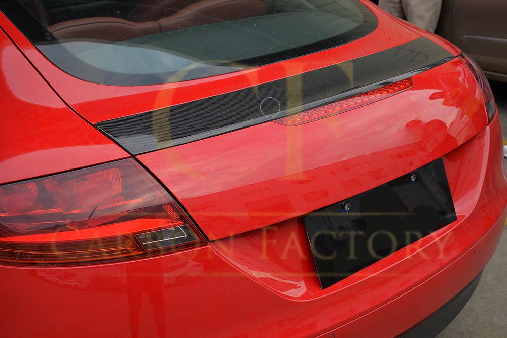 R Style Carbon Fibre Boot Spoiler for Audi 8J TT TTS MK2 07-14-Carbon Factory