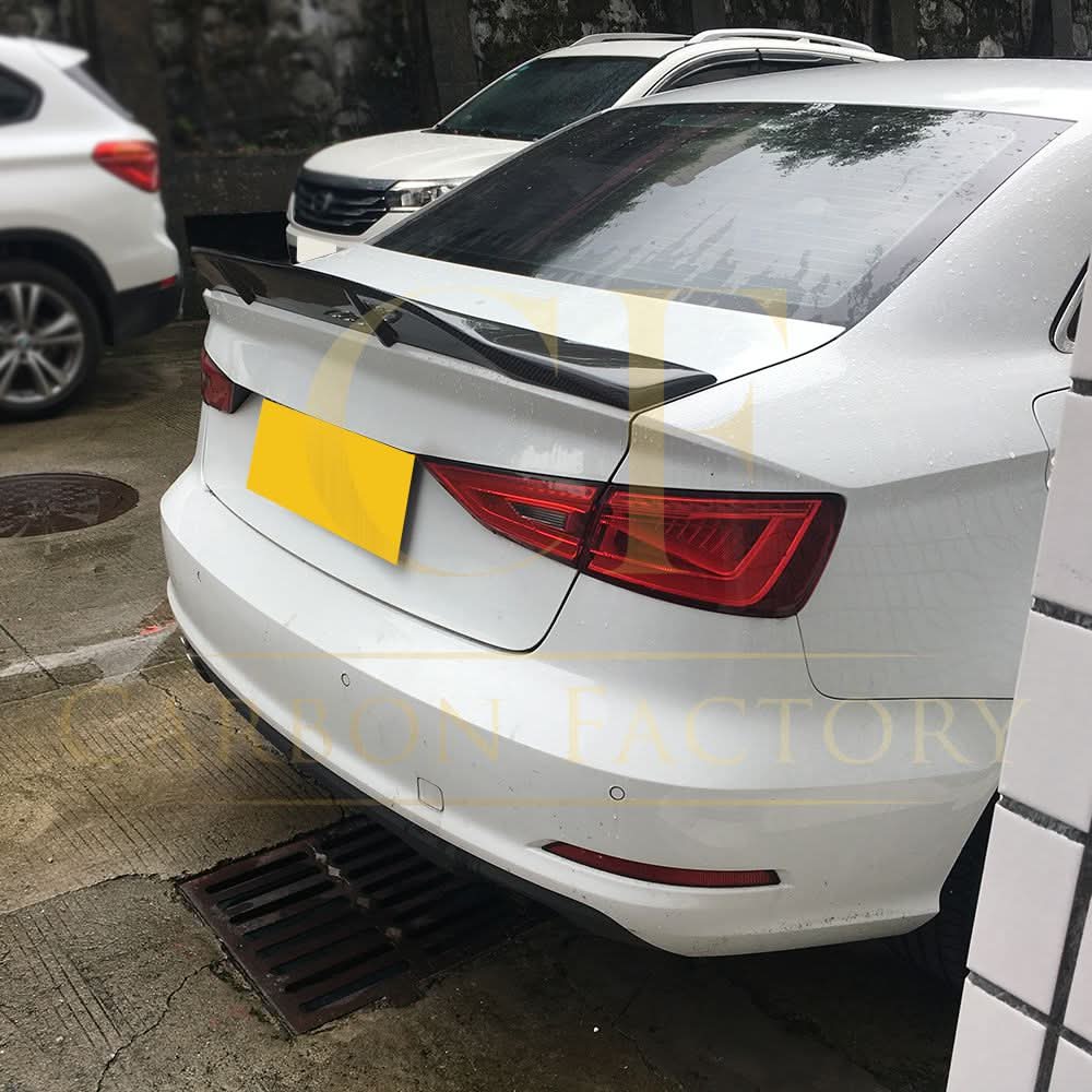 R Style Carbon Fibre Boot Spoiler for Audi A3 S3 RS3 Saloon 13-20 - Carbon Factory