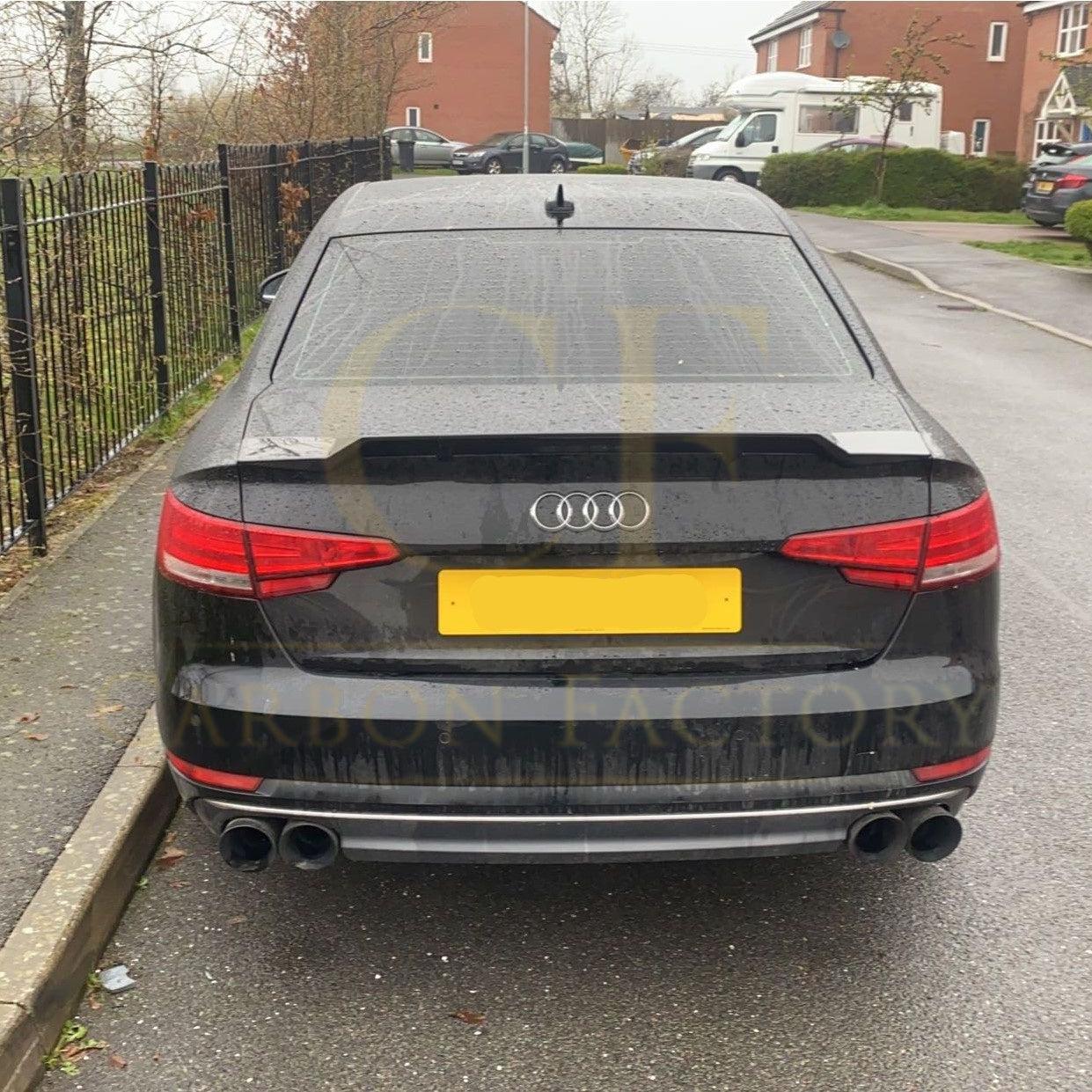 R Style Carbon Fibre Boot Spoiler for Audi A4 S4 B9 16-22-Carbon Factory