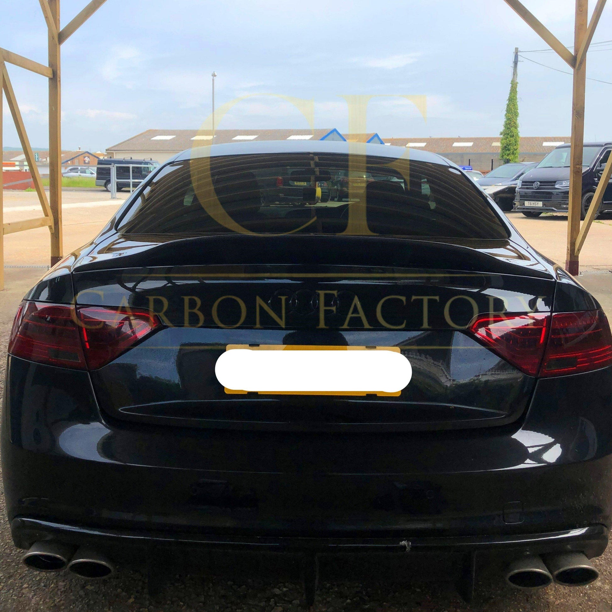 R Style Carbon Fibre Boot Spoiler for Audi B8 B8.5 A5 4 Door 07-16-Carbon Factory