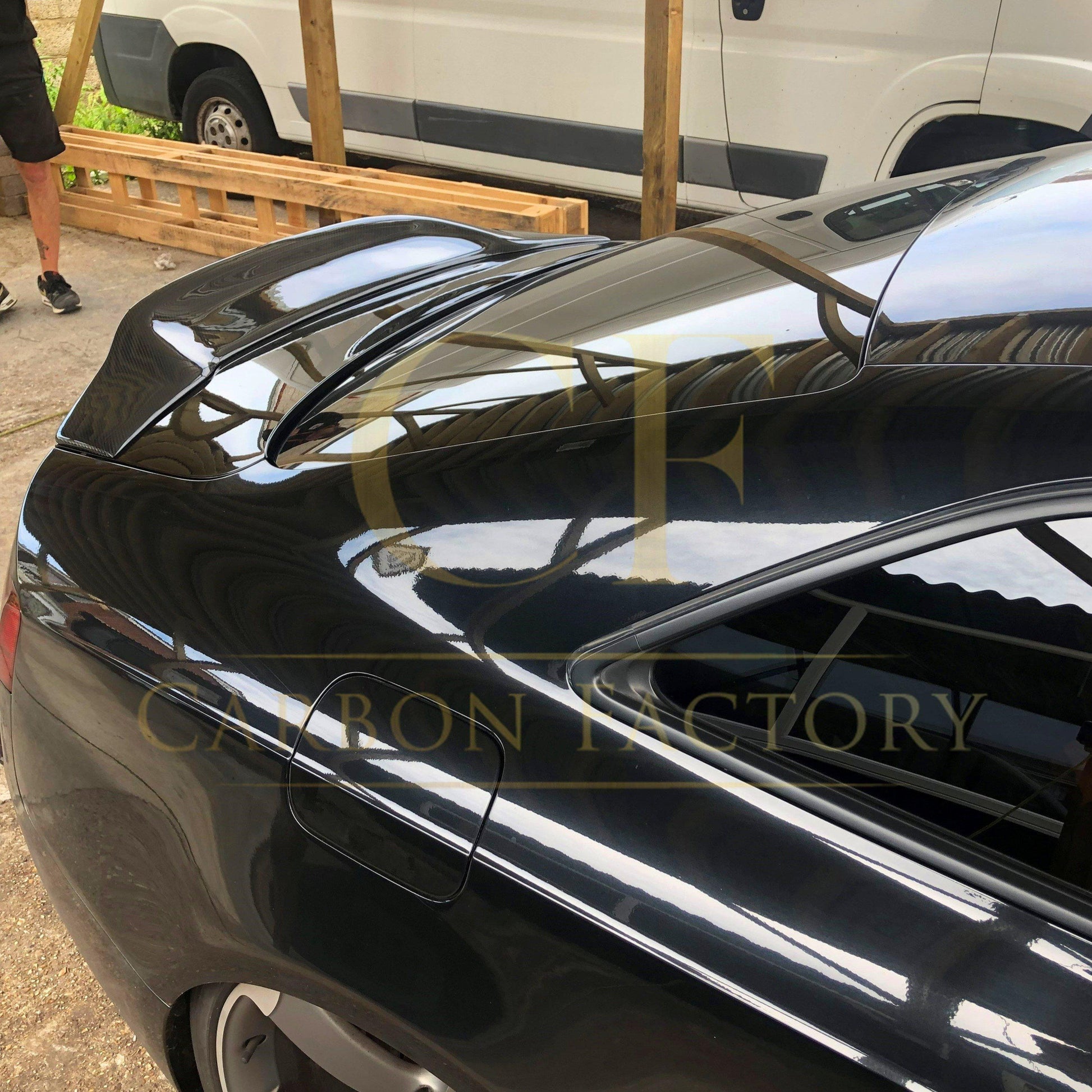 R Style Carbon Fibre Boot Spoiler for Audi B8 B8.5 A5 4 Door 07-16-Carbon Factory