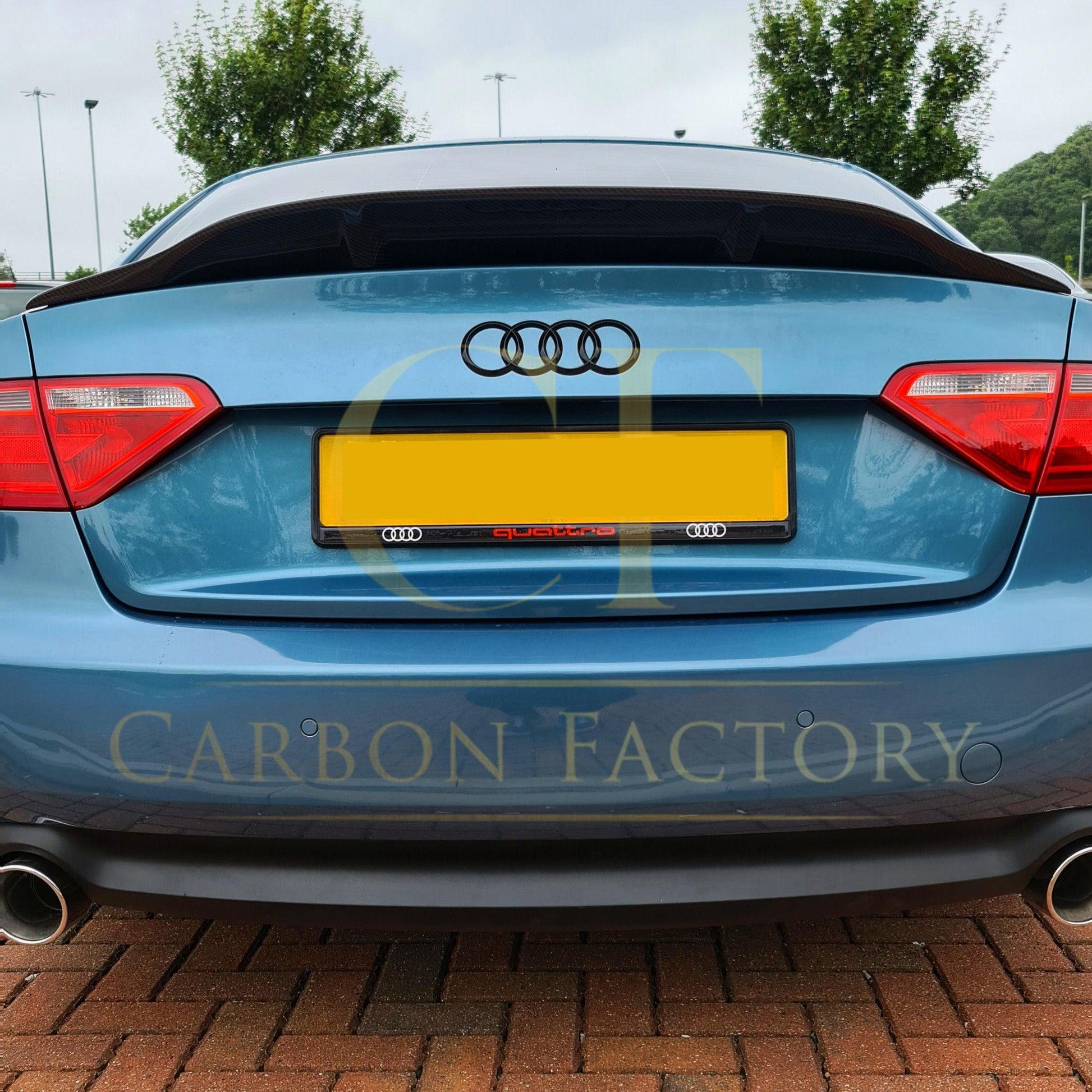 R Style Carbon Fibre Boot Spoiler for Audi B8 B8.5 A5 4 Door 07-16-Carbon Factory