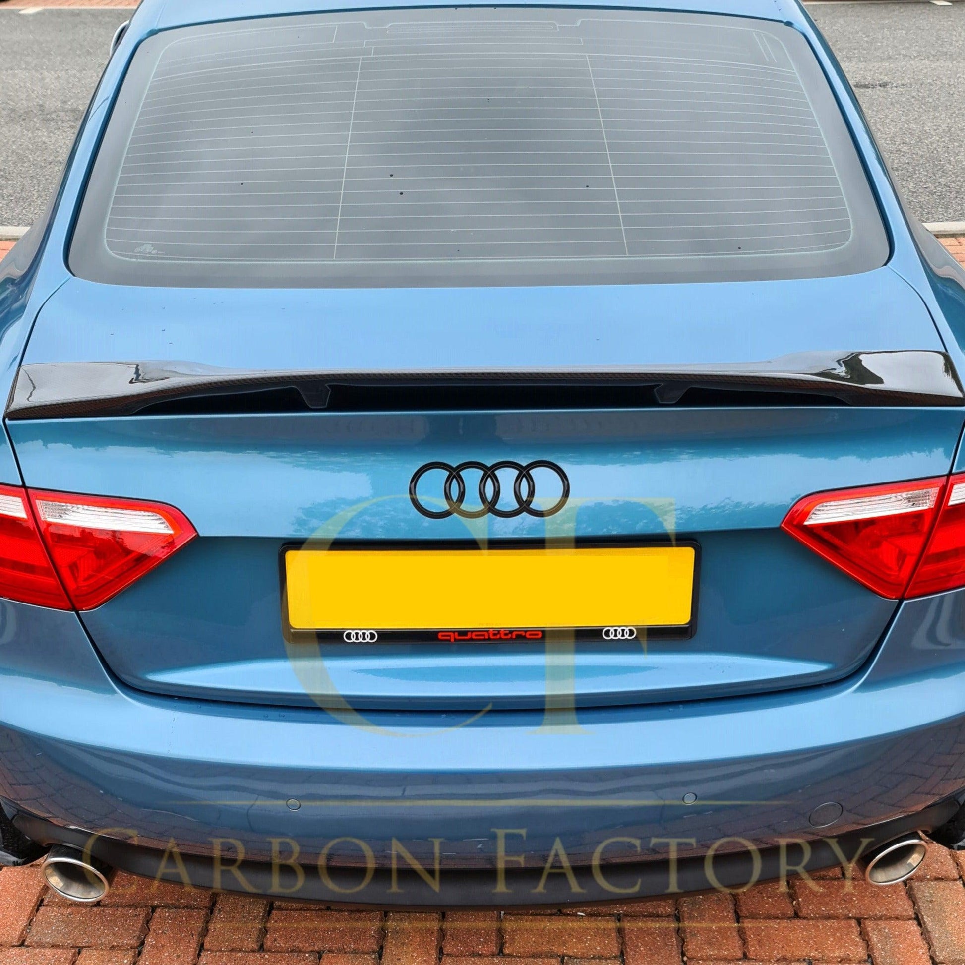 R Style Carbon Fibre Boot Spoiler for Audi B8 B8.5 A5 4 Door 07-16-Carbon Factory