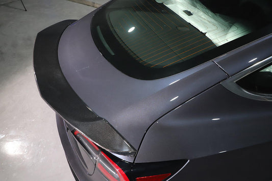 R Style Carbon Fibre Boot Spoiler for Tesla Model 3 16-23-Carbon Factory