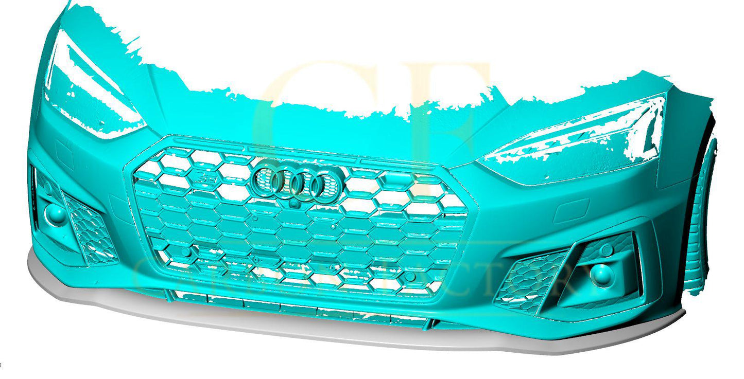 R Style Carbon Fibre Front Splitter for Audi B9.5 A5 S Line & S5 20-22-Carbon Factory