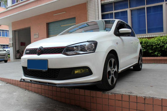 R Style Carbon Fibre Front Splitter for VW Polo MK5 GTI 11-16-Carbon Factory