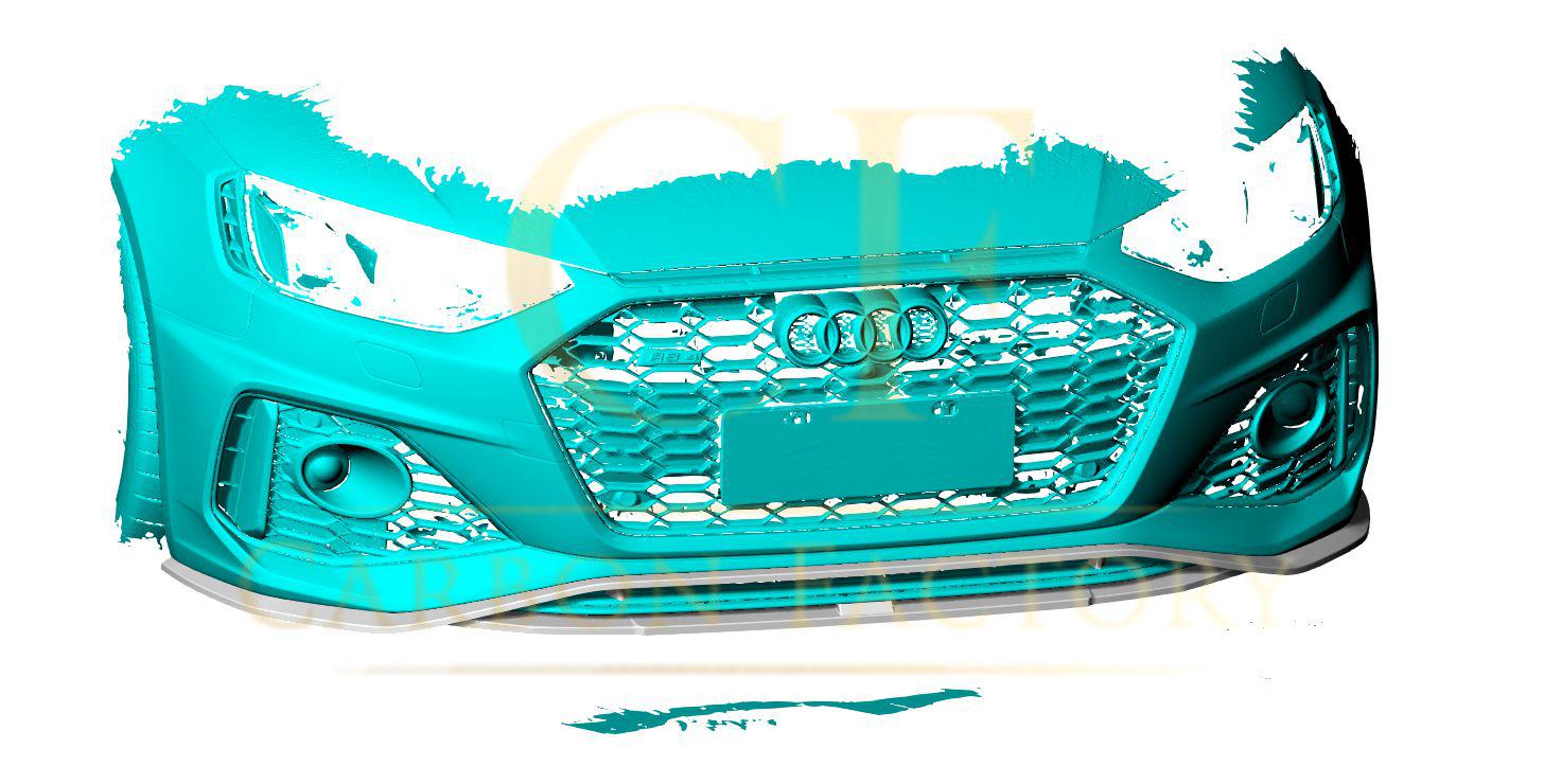 R Style Pre-Preg Carbon Fibre Front Splitter for Audi B9 RS4 18-20-Carbon Factory