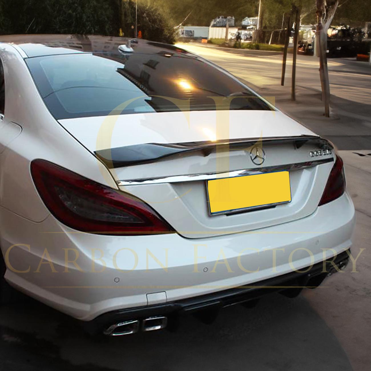 REN Style Carbon Fibre Boot Spoiler for Mercedes Benz C218 CLS 14-18-Carbon Factory