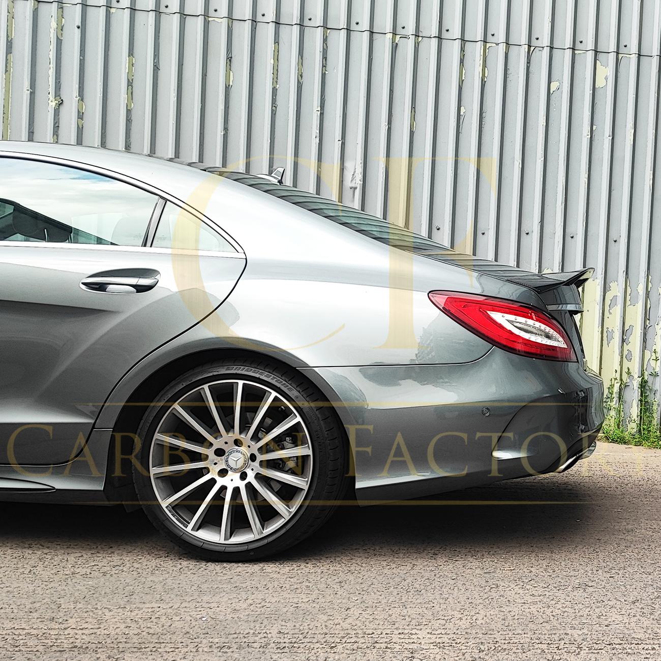 REN Style Carbon Fibre Boot Spoiler for Mercedes Benz C218 CLS 14-18-Carbon Factory