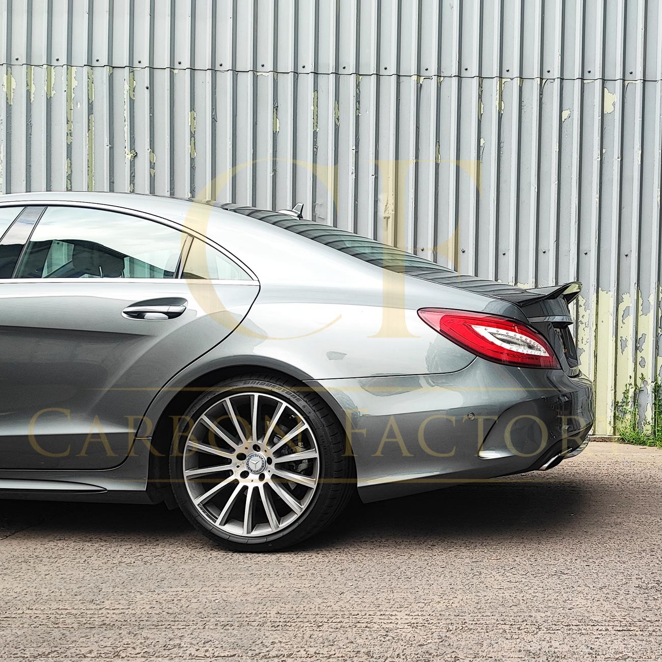 REN Style Carbon Fibre Boot Spoiler for Mercedes Benz C218 CLS 14-18-Carbon Factory