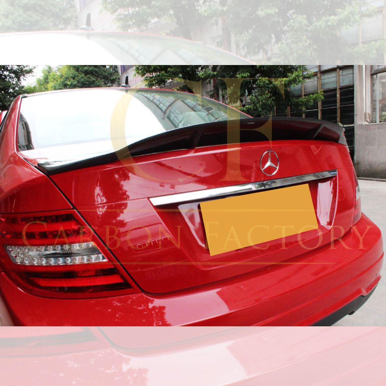 REN Style Carbon Fibre Boot Spoiler for Mercedes Benz W204 C Class Saloon 07-14 - Carbon Factory