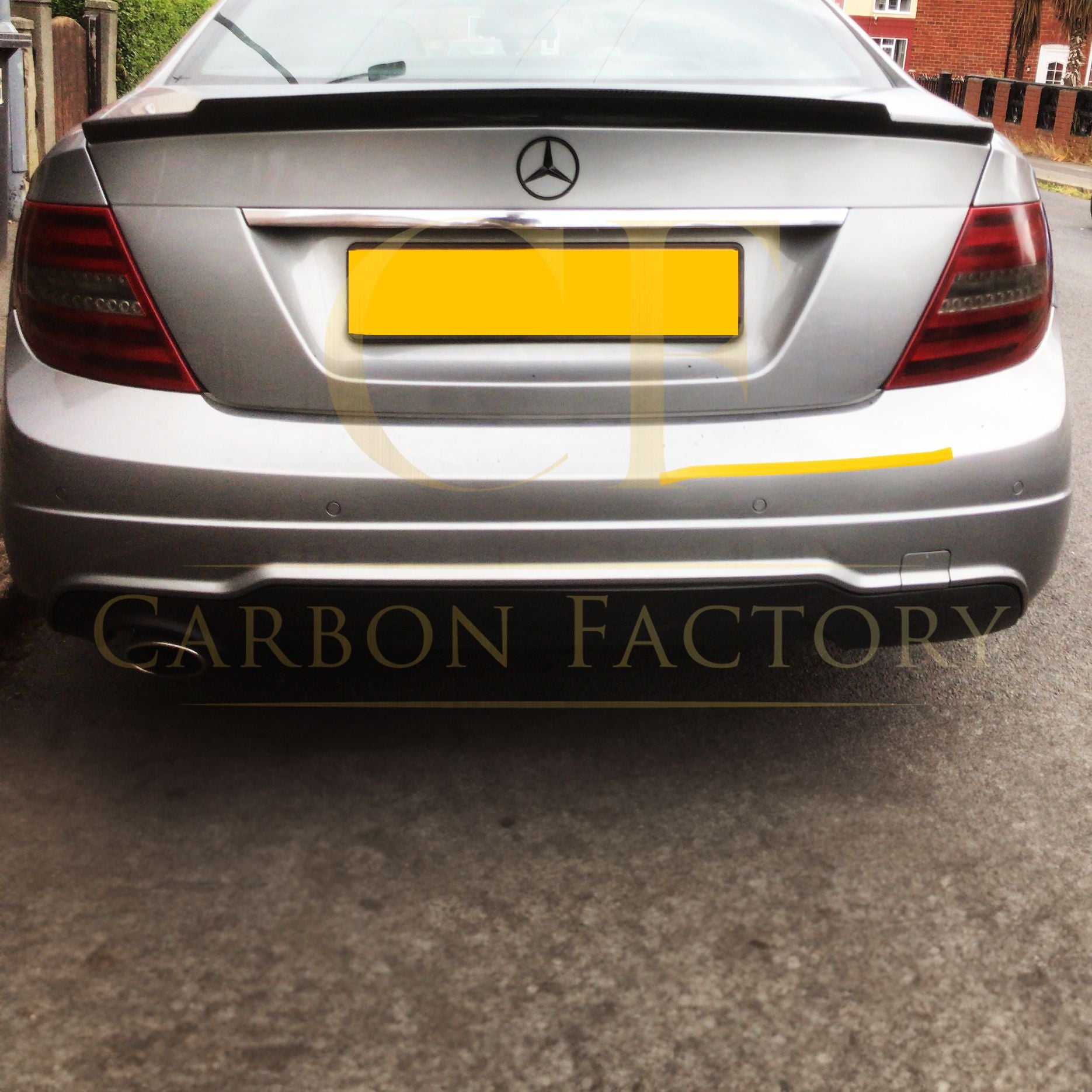 REN Style Carbon Fibre Boot Spoiler for Mercedes Benz W204 C Class Saloon 07-14-Carbon Factory
