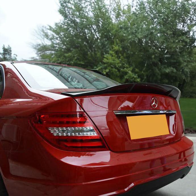 REN Style Carbon Fibre Boot Spoiler for Mercedes Benz W204 C Class Saloon 07-14 - Carbon Factory