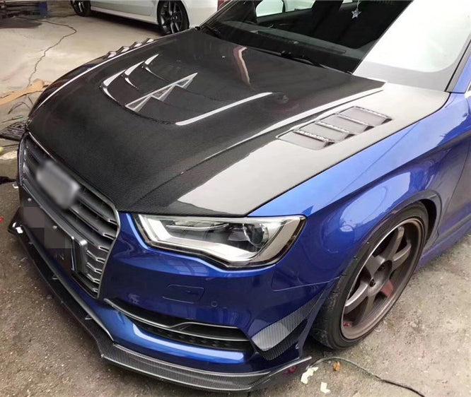 RS Style Carbon Fibre Bonnet for Audi A3 S3 13-15-Carbon Factory