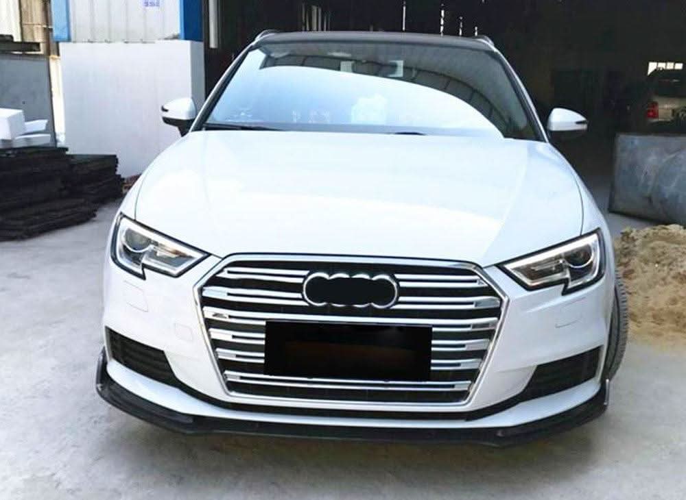 RS Style Carbon Fibre Front Splitter for Audi A3 Hatchback Non S Line 17-19-Carbon Factory