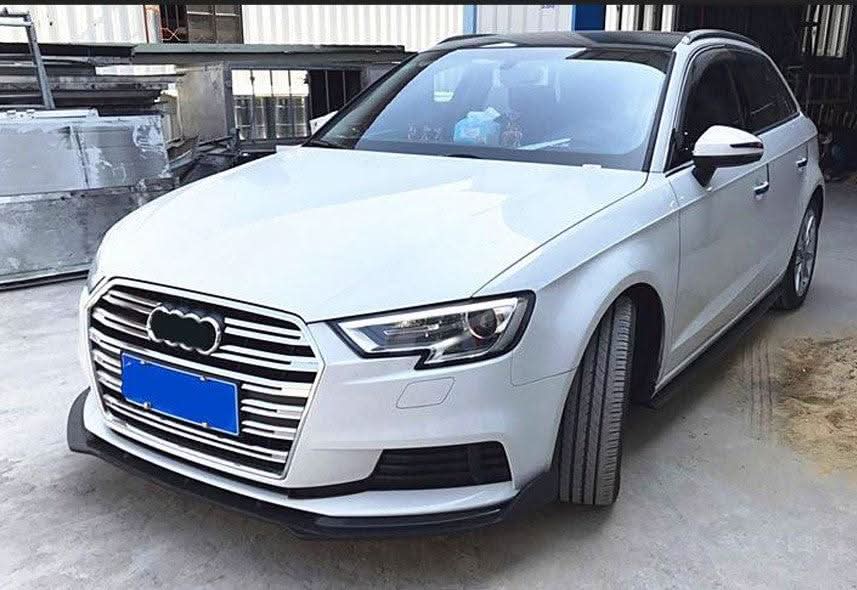 RS Style Carbon Fibre Front Splitter for Audi A3 Hatchback Non S Line 17-19-Carbon Factory