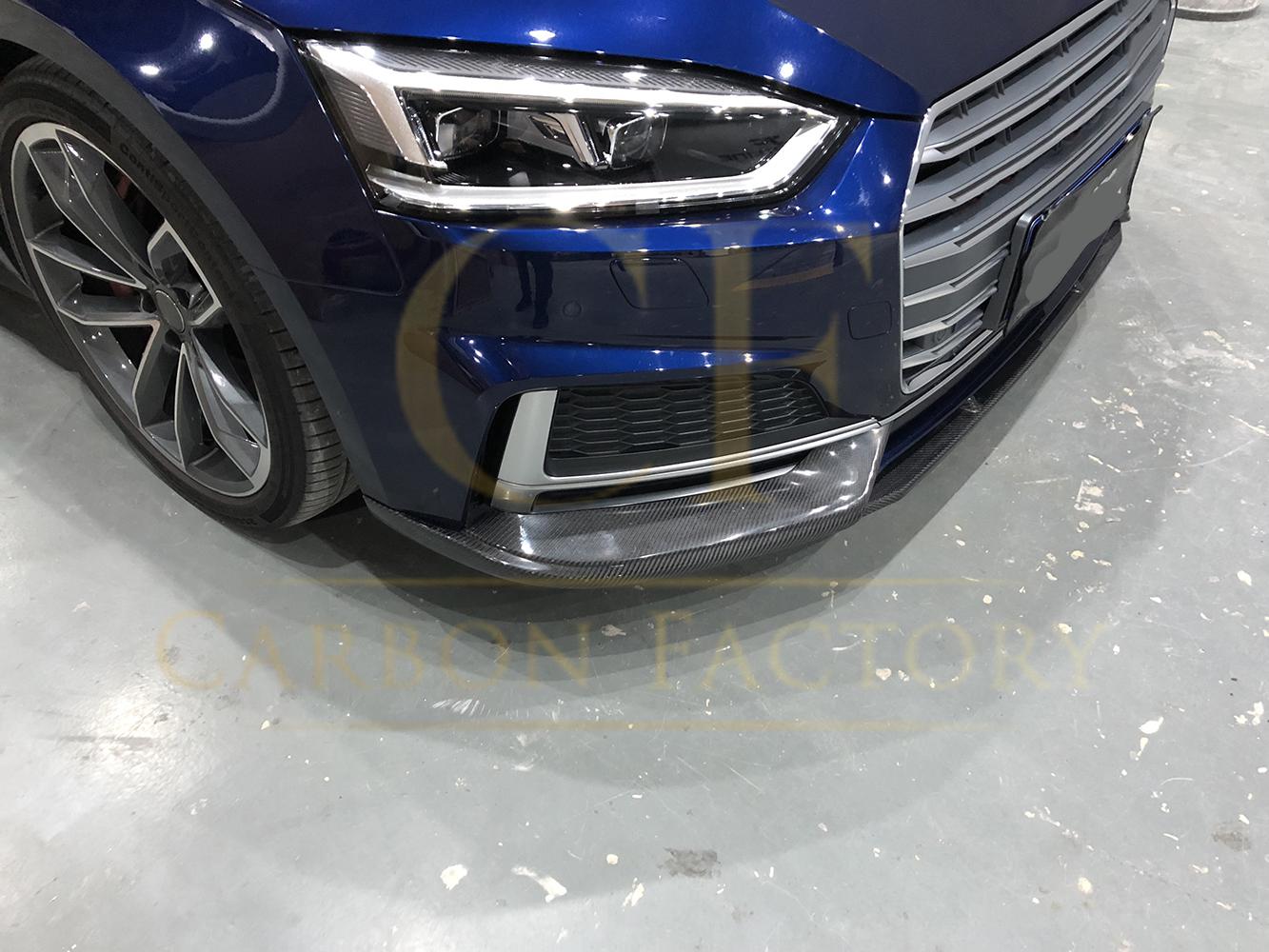 RS Style Carbon Fibre Front Splitter for Audi B9 A5 S Line & S5 17-19-Carbon Factory