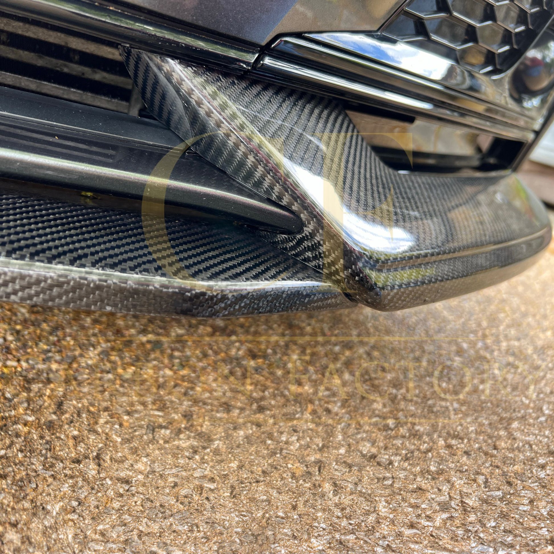 RS Style Carbon Fibre Front Splitter for Audi B9 A5 S Line & S5 17-19-Carbon Factory