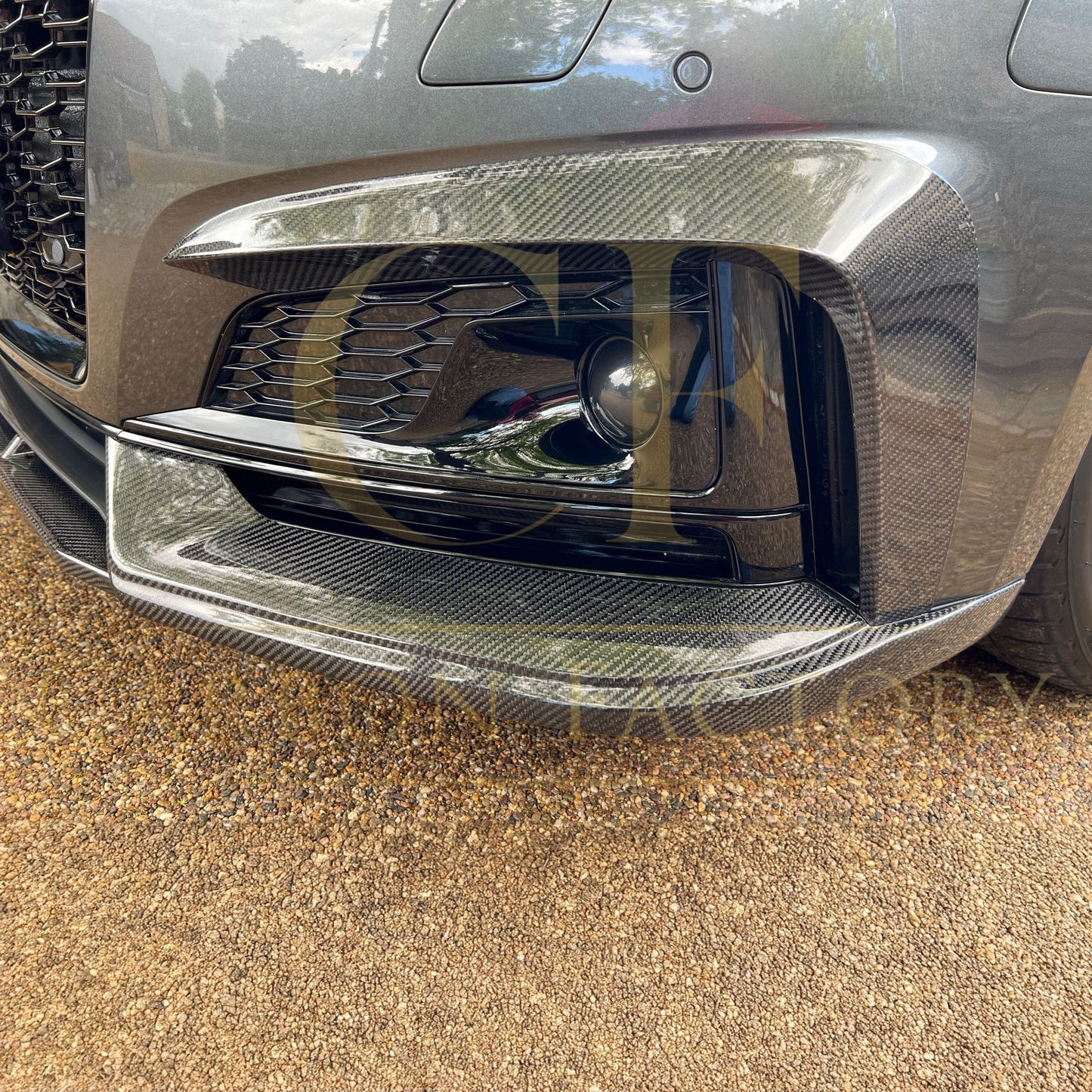 RS Style Carbon Fibre Front Splitter for Audi B9 A5 S Line & S5 17-19-Carbon Factory