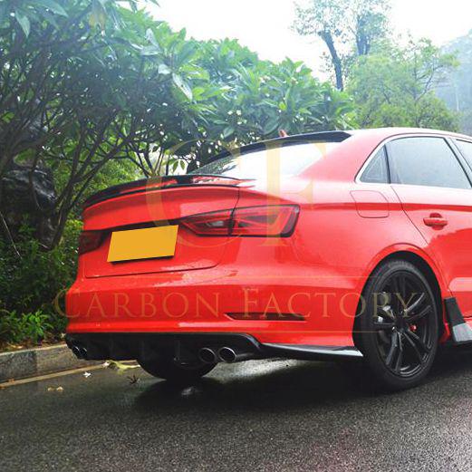 RS Style Carbon Fibre Rear Diffuser for Audi A3 S Line S3 Saloon 13-15-Carbon Factory