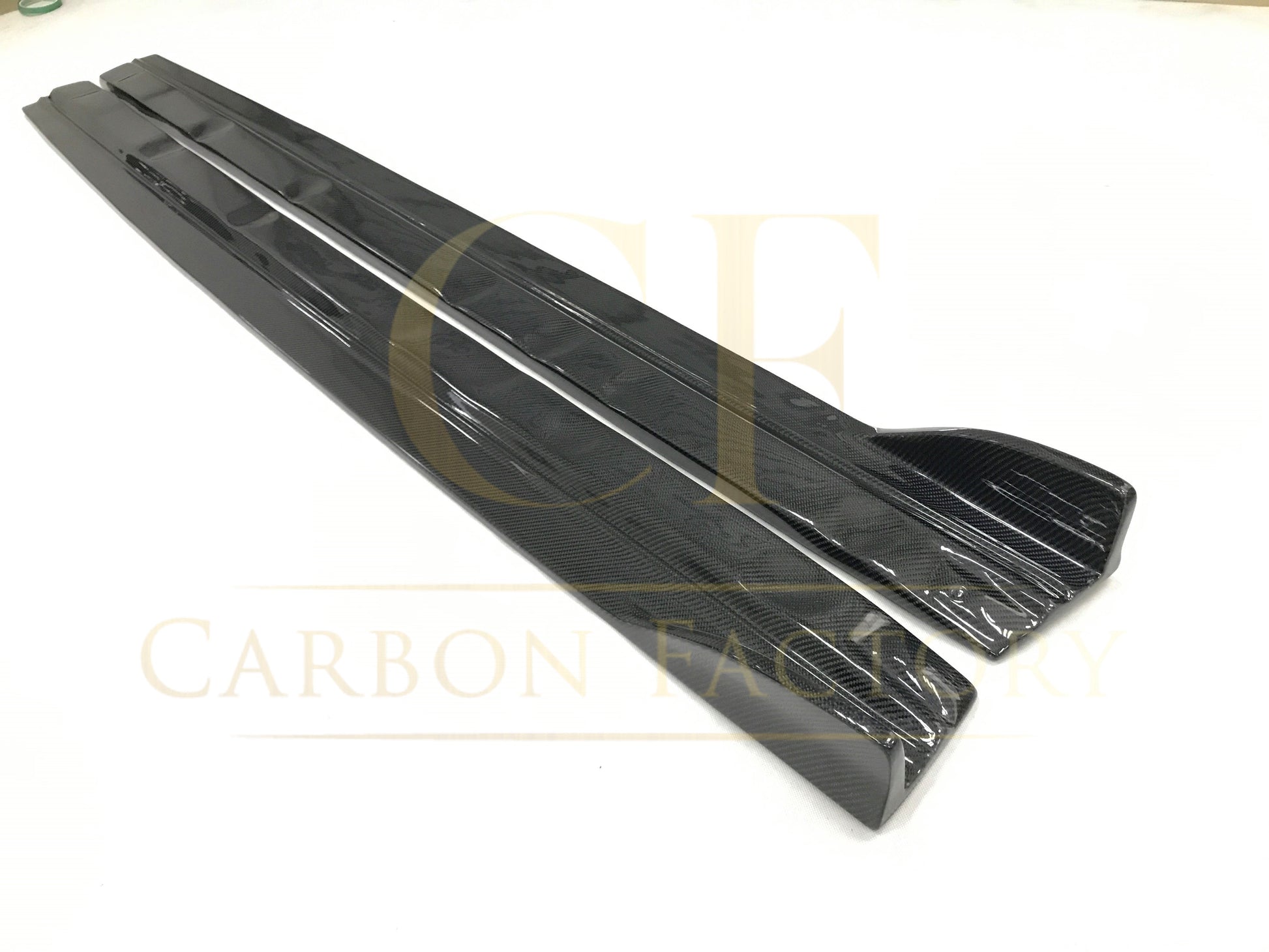 RS Style Carbon Fibre Side Skirts for Audi A3 Saloon (Non S Line) 16-19-Carbon Factory