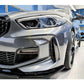 RS Style Gloss Black Front Splitter for BMW F40 1 Series 19-24-Carbon Factory