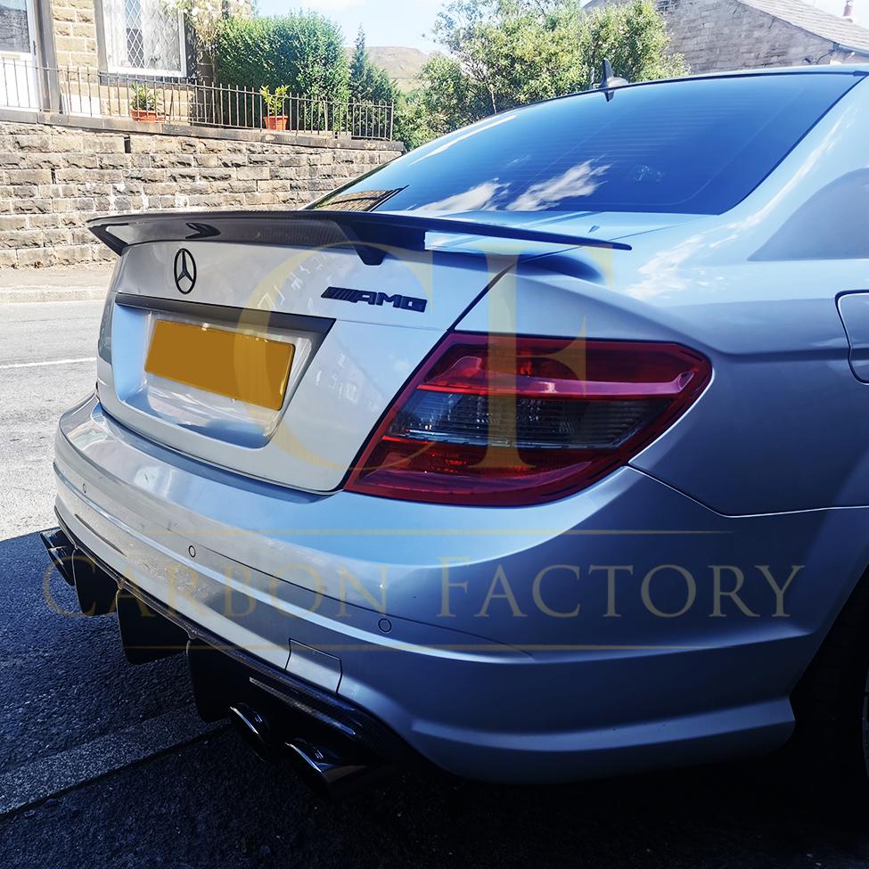 RT Style Carbon Fibre Boot Spoiler for Mercedes Benz W204 C Class Saloon 07-14-Carbon Factory