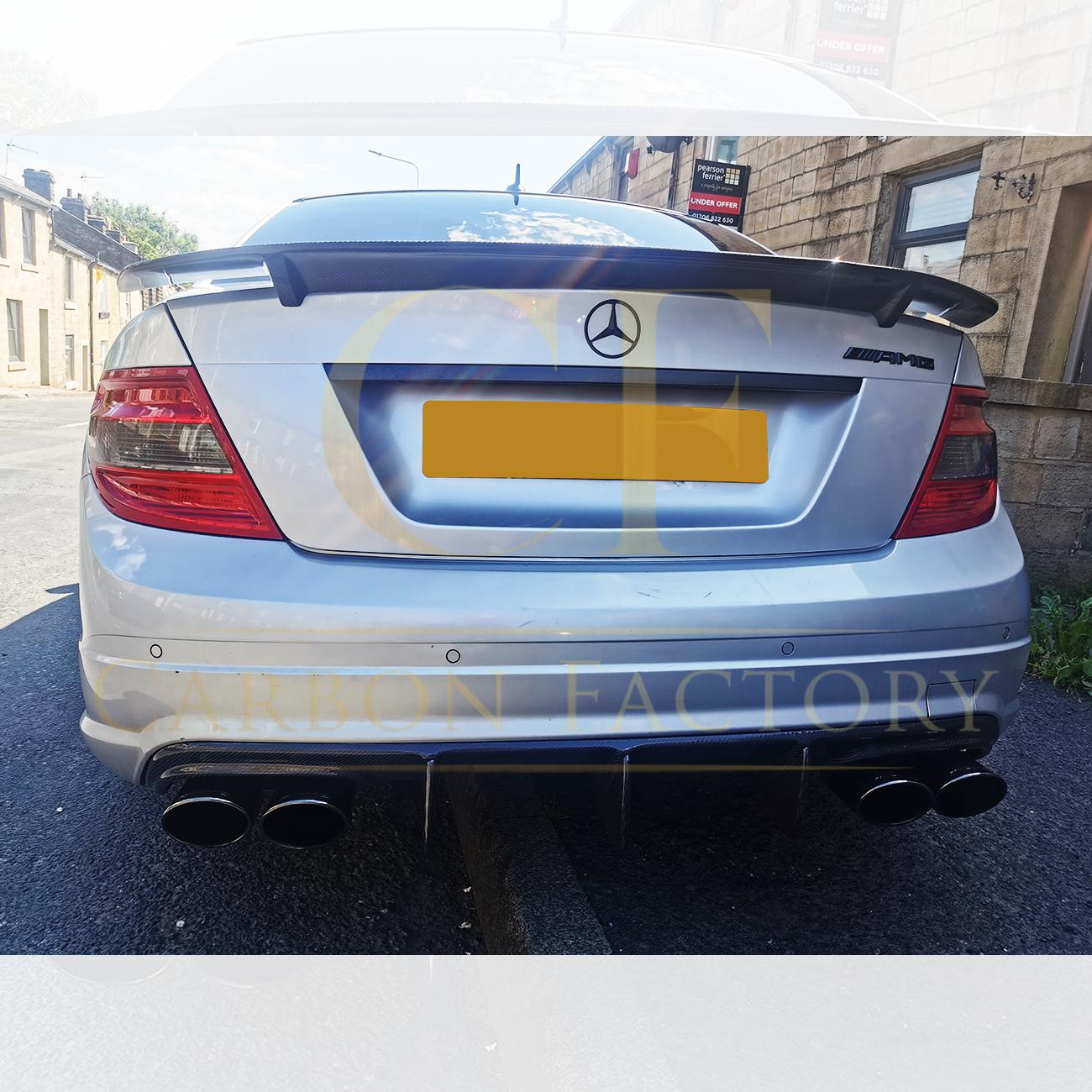 RT Style Carbon Fibre Boot Spoiler for Mercedes Benz W204 C Class Saloon 07-14-Carbon Factory