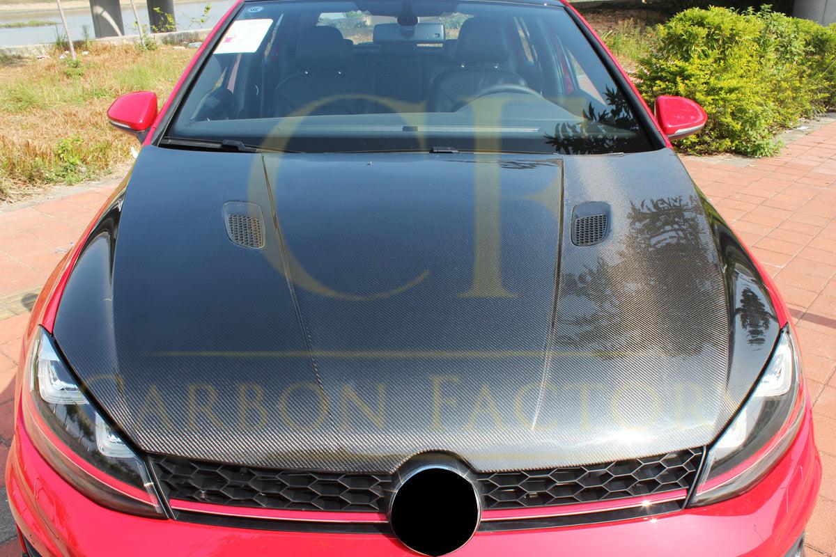 RZ Style Carbon Fibre Bonnet for VW Golf MK7 MK7.5 inc GTI & R 14-20-Carbon Factory