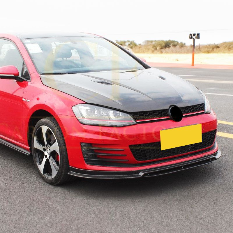RZ Style Carbon Fibre Front Splitter for VW Golf MK7 GTI 14-17-Carbon Factory