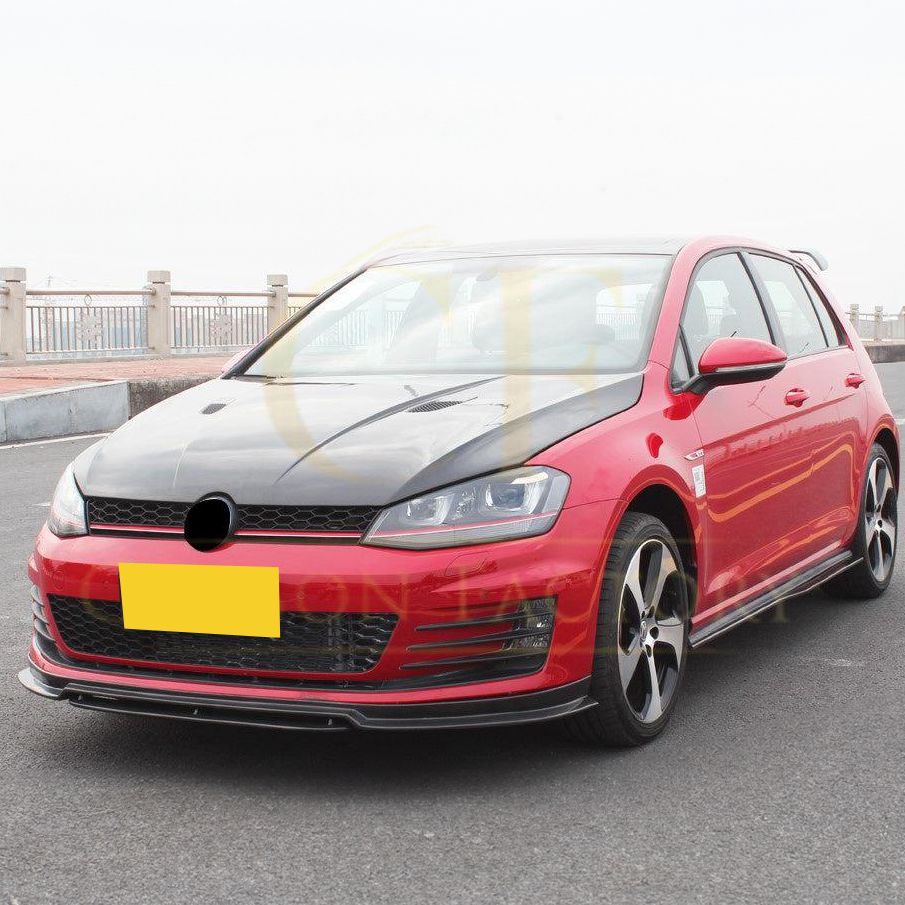 RZ Style Carbon Fibre Front Splitter for VW Golf MK7 GTI 14-17-Carbon Factory