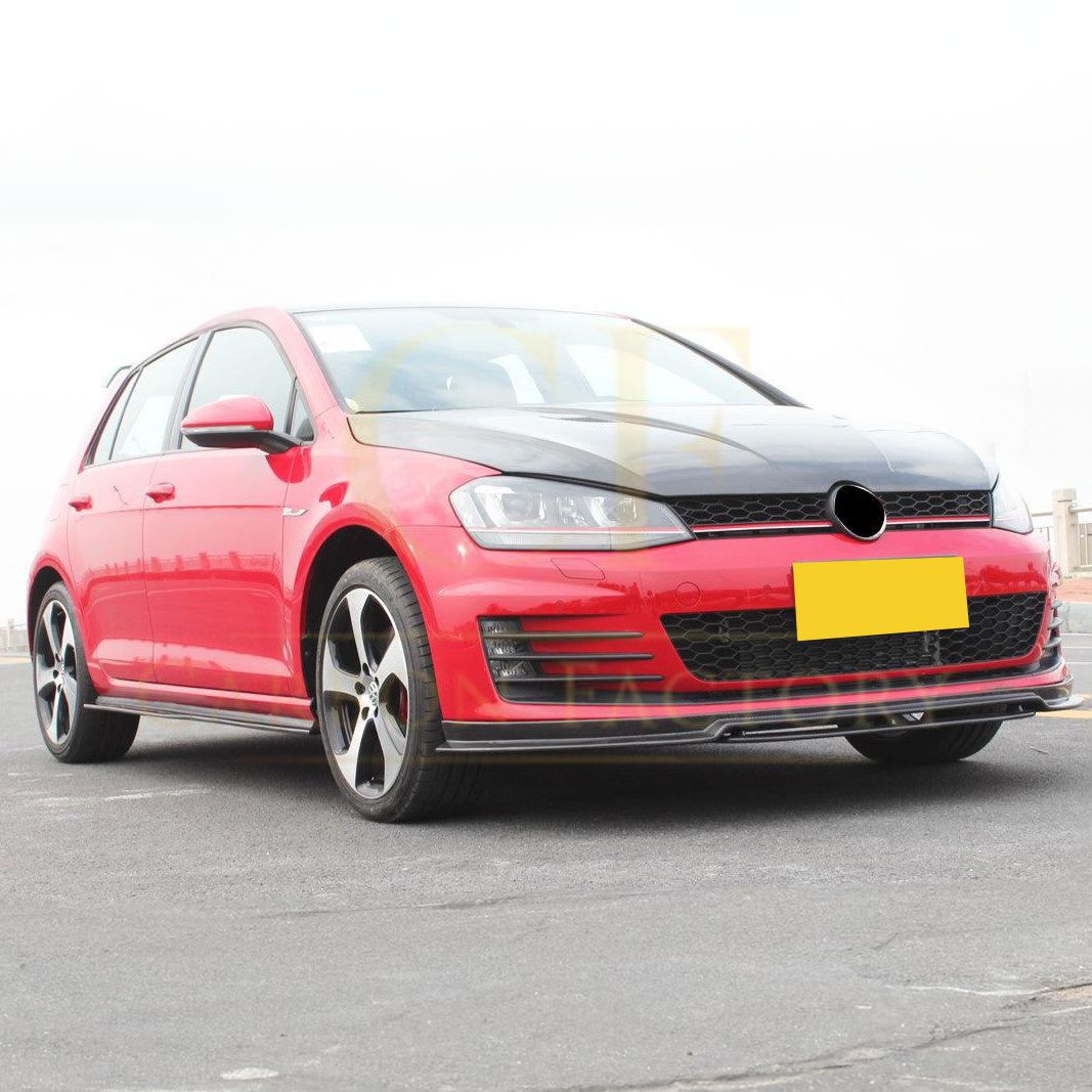 RZ Style Carbon Fibre Front Splitter for VW Golf MK7 GTI 14-17-Carbon Factory