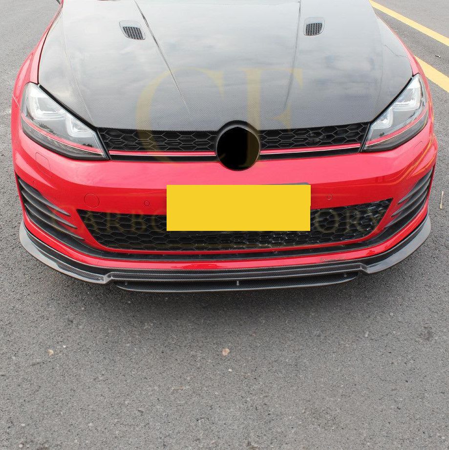 RZ Style Carbon Fibre Front Splitter for VW Golf MK7 GTI 14-17-Carbon Factory