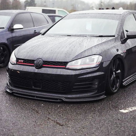 RZ Style Carbon Fibre Front Splitter for VW Golf MK7 GTI 14-17-Carbon Factory
