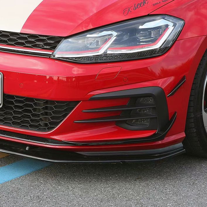 RZ Style Gloss Black Front Canards for VW Golf MK7.5 GTI 17-20-Carbon Factory