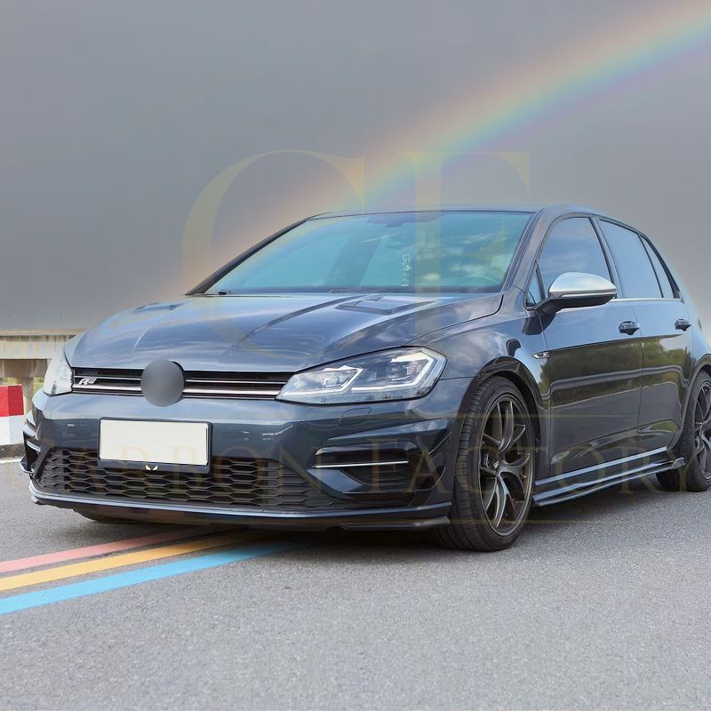 RZ Style Gloss Black Front Canards for VW Golf MK7.5 R-LINE / R 17-20-Carbon Factory