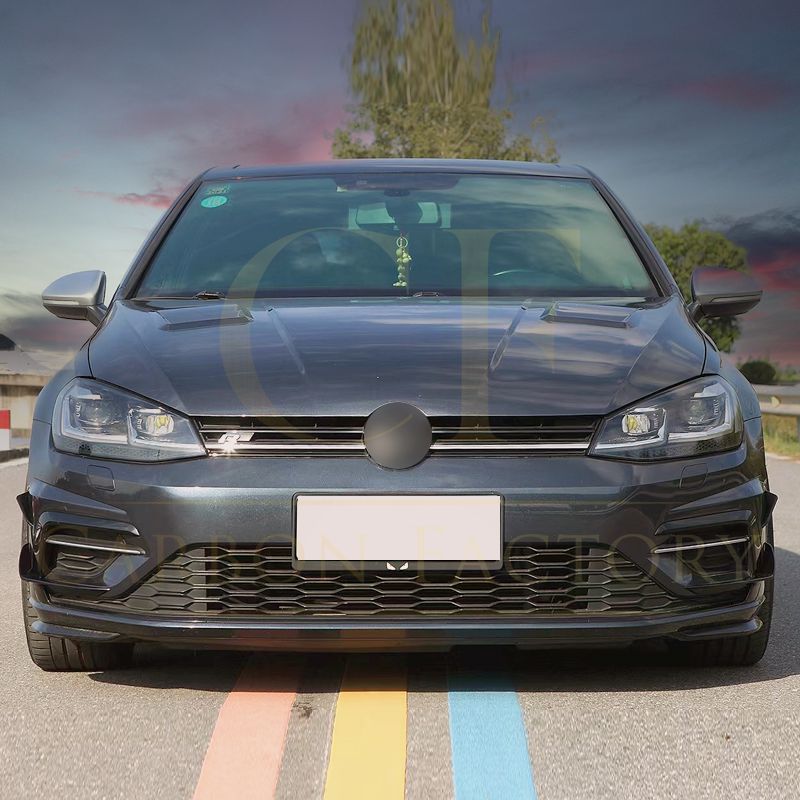 RZ Style Gloss Black Front Canards for VW Golf MK7.5 R-LINE / R 17-20-Carbon Factory