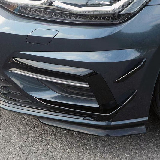 RZ Style Gloss Black Front Canards for VW Golf MK7.5 R-LINE / R 17-20-Carbon Factory