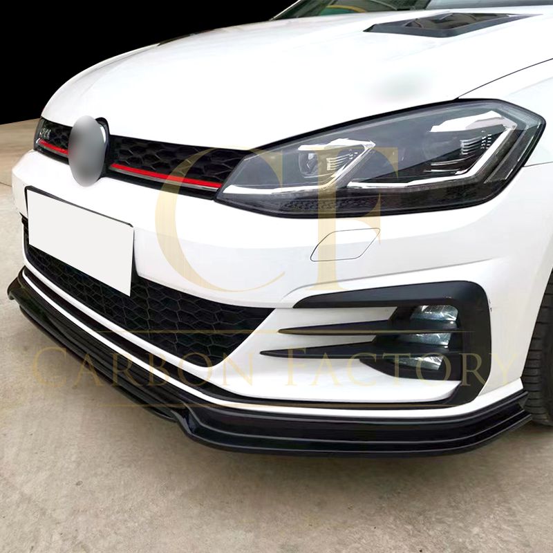 RZ Style Gloss Black Front Splitter for VW Golf MK7 R-LINE / R 13-16-Carbon Factory