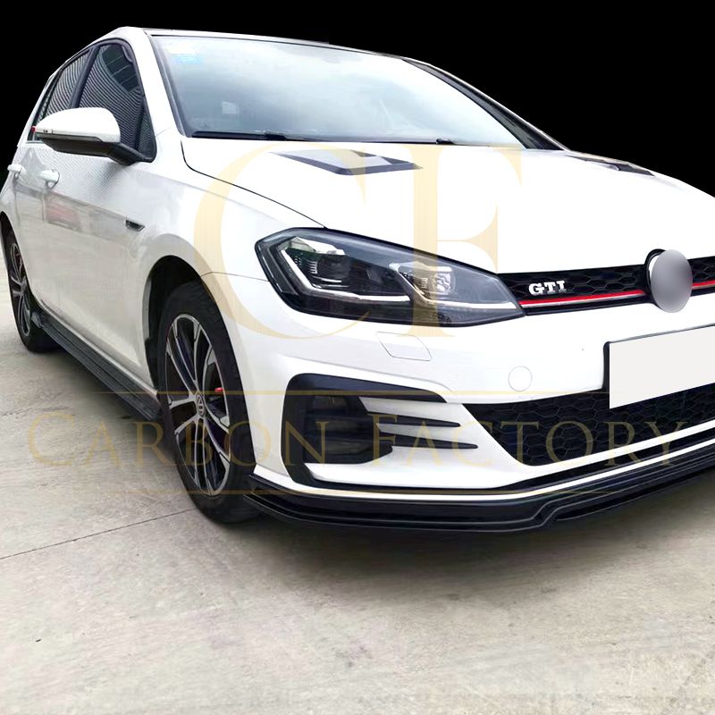 RZ Style Gloss Black Front Splitter for VW Golf MK7 R-LINE / R 13-16-Carbon Factory