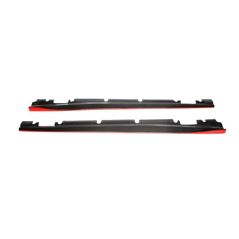 RZ Style Red Carbon Fibre Side Skirts for Mercedes Benz W176 A Class C117 Coupe 13-18 - Carbon Factory