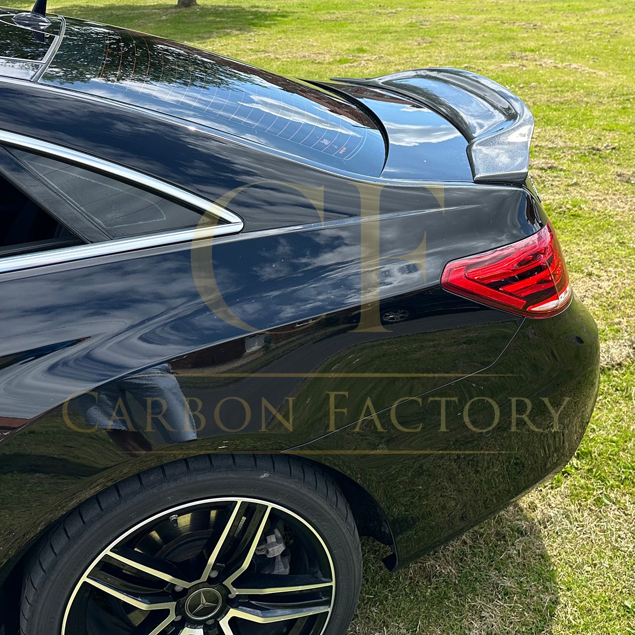 Renntech Style Carbon Fibre Boot Spoiler for Mercedes Benz C207 E Class Coupe 10-17-Carbon Factory