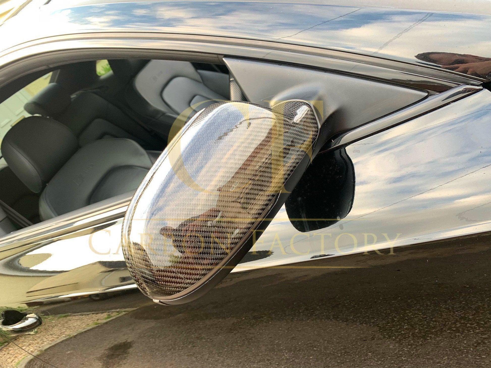 Replacement Carbon Fibre Mirror Covers for Audi B8 B8.5 A5 10-16-Carbon Factory