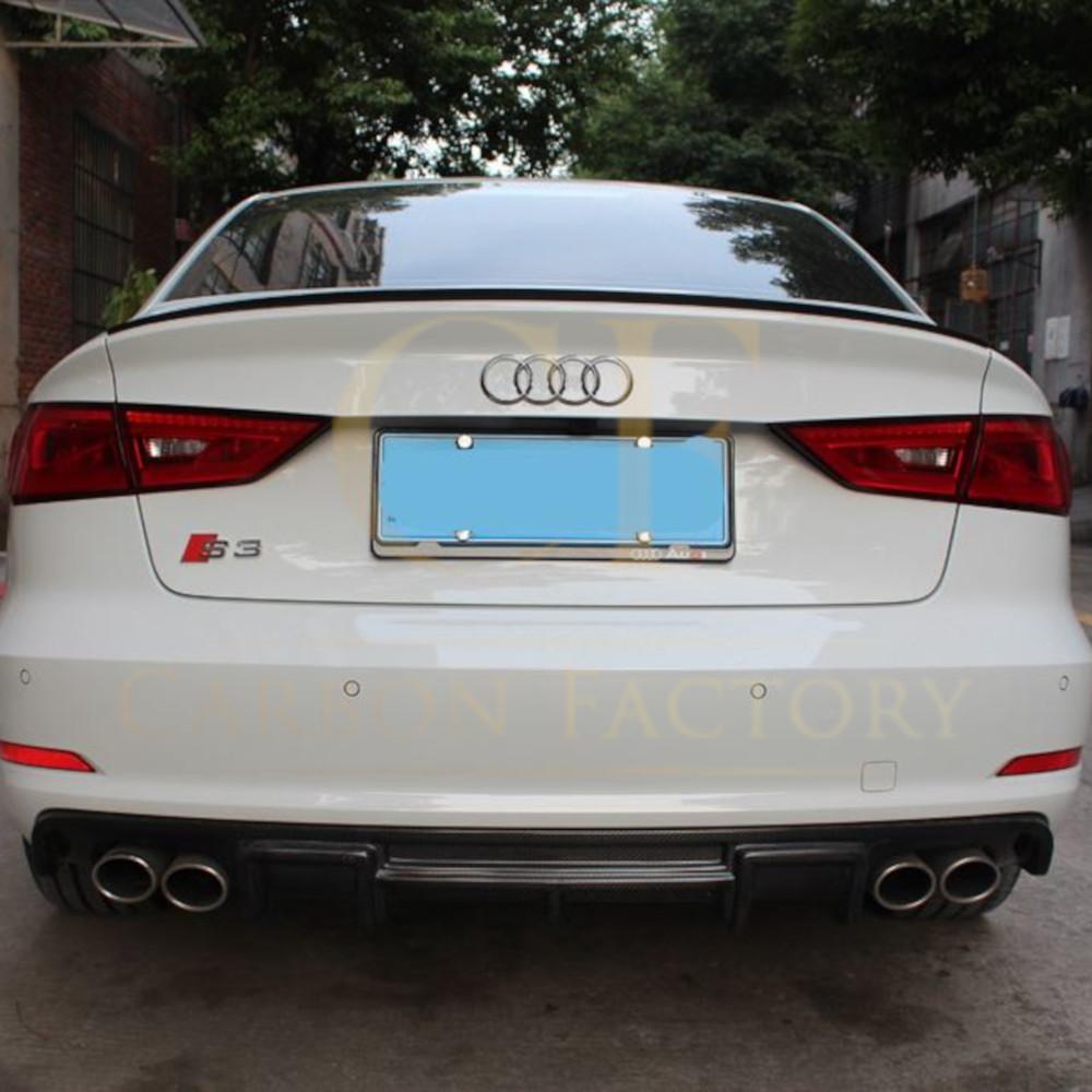 S3 Style Carbon Fibre Boot Spoiler for Audi A3 S3 RS3 Saloon 13-20-Carbon Factory