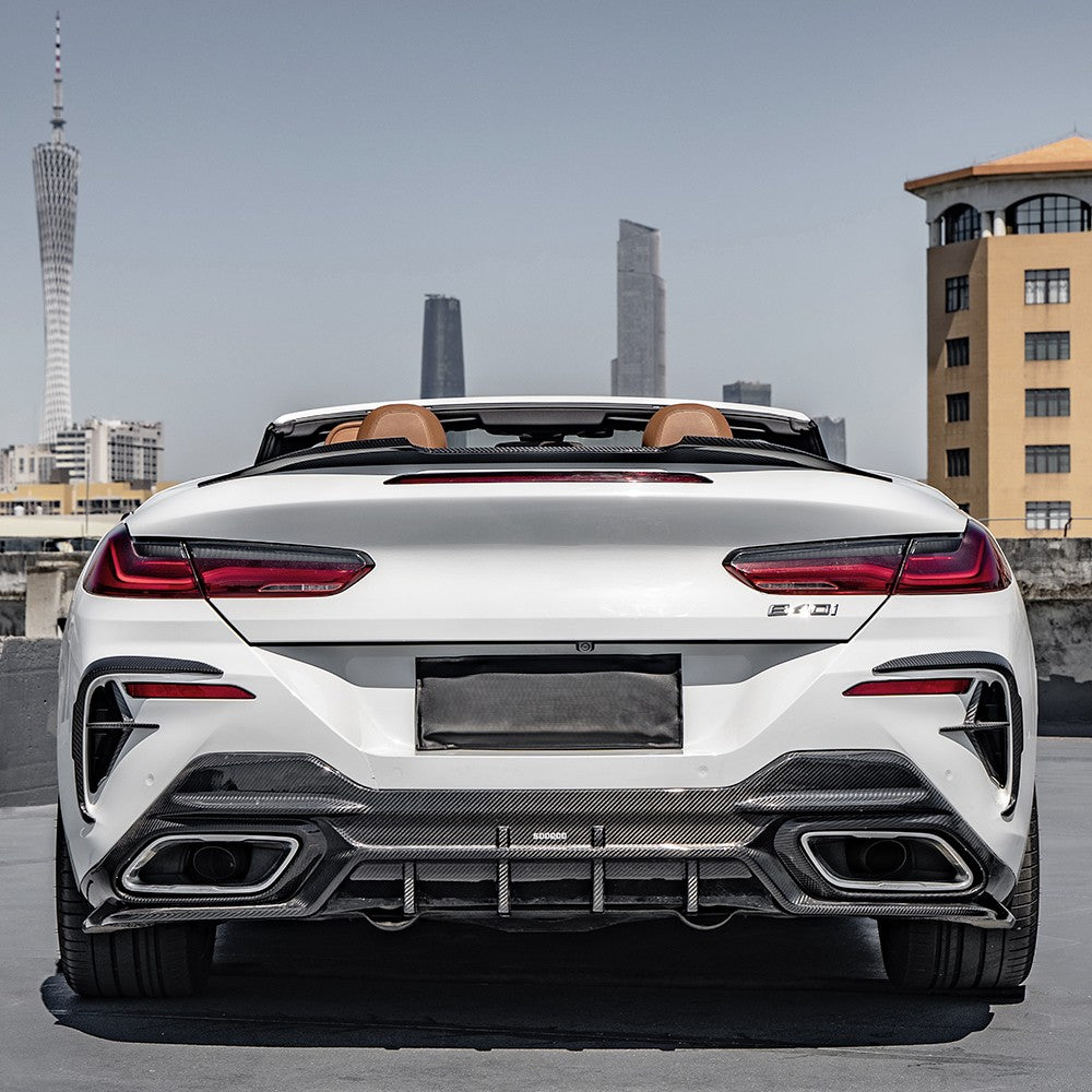 SQ Style Pre-Preg Carbon Fibre Rear Diffuser for BMW G16 8 Series 20-Present - Carbon Factory