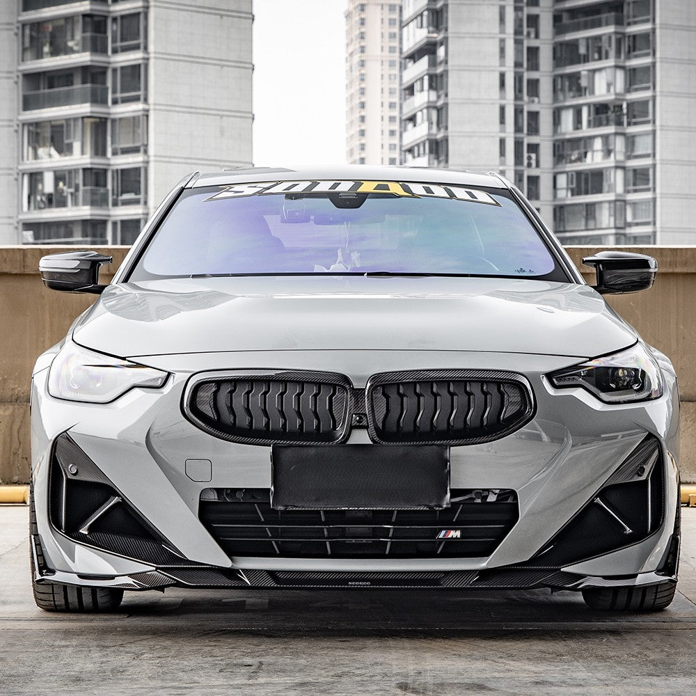 SQ Style Pre-Preg Carbon Fibre Front Splitter for BMW 2 Series G42 Coupe 21-Present - Carbon Factory