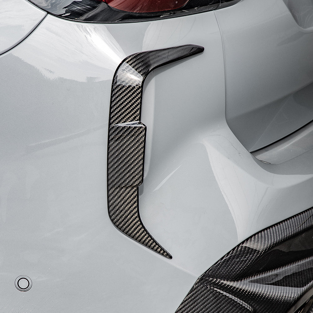 SQ Style Pre-Preg Carbon Fibre Rear Side Canards for BMW F98 X4M LCI - Carbon Factory
