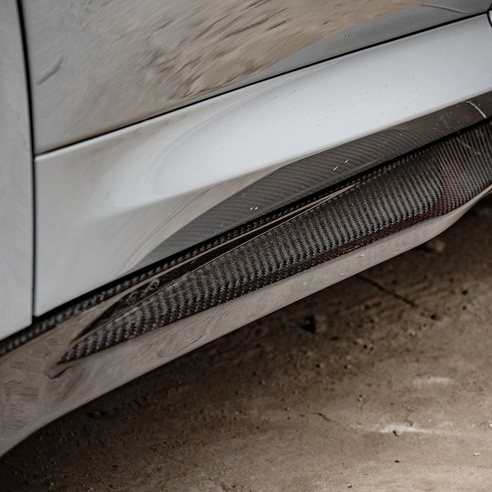 V Style Pre-Preg Carbon Fibre Side Skirts for BMW F97 X3M F98 X4M LCI 22-26 - Carbon Factory