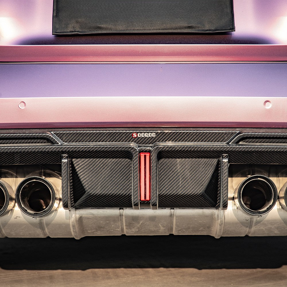 SQA-LED Style 3 Pieces Pre-Preg Carbon Fibre Rear Diffuser for BMW G80 G81 M3 G82 G83 M4 21-Present - Carbon Factory